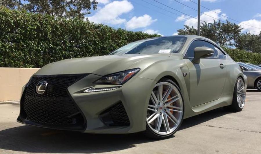 Lexus RC F Army Green on Vossen Wheels (VPS-307T) '2016